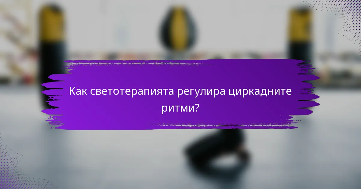 Как светотерапията регулира циркадните ритми?